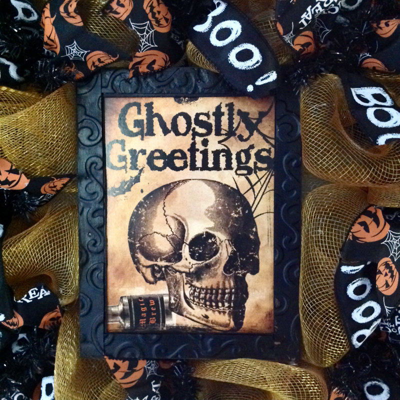 Couronne d'Halloween, salutations fantomatiques