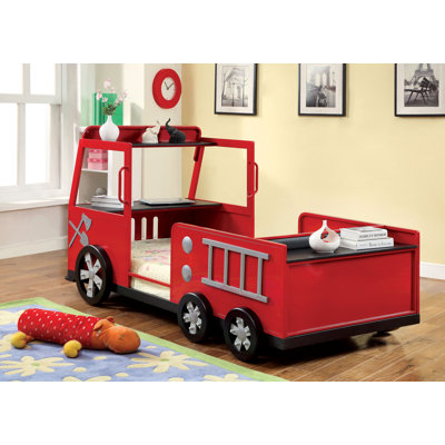 Twin Car Bed with Shelves