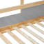 Lit superposé double au dessus d'un lit double avec escalier et lumières à DEL 3 couleurs, gris-1411962857