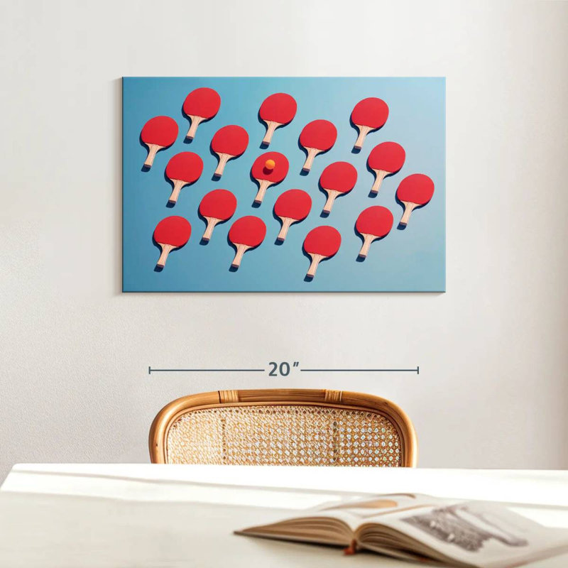 Raquettes et balle de ping-pong Sireci, H 16 po x l 24 po
