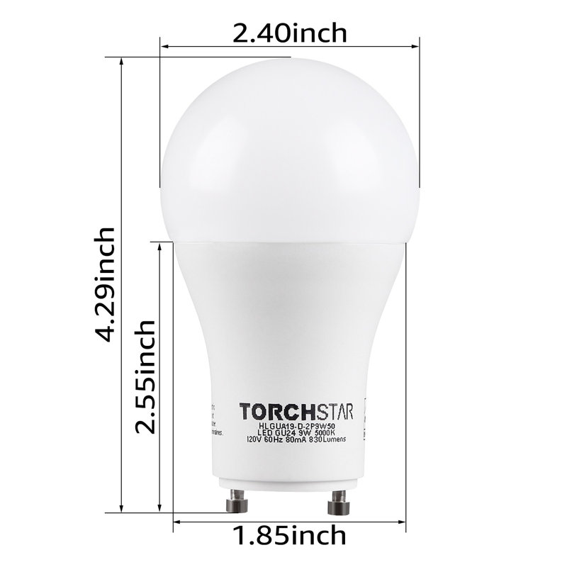 Ampoule DEL à intensité variable 60 W GU24, 5000 K