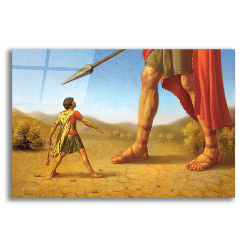David et Goliath par Dan Craig, H 12 po x l 16 po x P 0,13 po