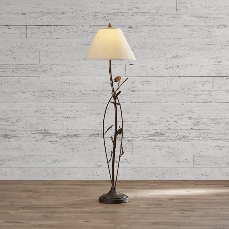 Lampe sur pied brune 58 "Walsh