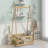 Full Size Rubber Wooden Frame Material Tent-Shaped Floor Bed Frame,With Guardrails,Slats And Door