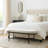 Luxurious Velvet Bench with Metal Base Frame – Upholstered Bench  for Bedroom Décor, Living Room Décor, and Dining Room Seating – Style and Comfort Multi-Purpose Accent Furniture – 47.5", Ivory
