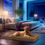 Lit orthopédique pour animaux en cuir Efua-171106722-171106732