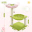 Tour pour chat 28 po avec perchoir à fleurs confortable, grand hamac avec 2 cuves compostables remplaçables