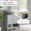 Meuble-lavabo de salle de bain sous lavabo, gris, tablette réglable pour commode de rangement compacte, armoire avec tablette, gris