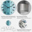 Horloge murale à rayures verticales turquoise-1756925379