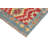 Sansome Geometric Flatweave Rectangle 2'2'' x 2'5'' Wool Area Rug in Red/Blue/Gold