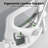Ergonomic Office Chair With Adjustable Headrest, Lumbar Support, And Flippable Armrests For Comfortable Home Or Office Use, White & Gray
