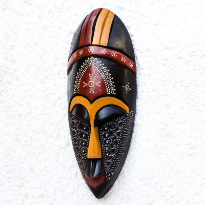 Décoration murale visage de style bois de qualité africaine