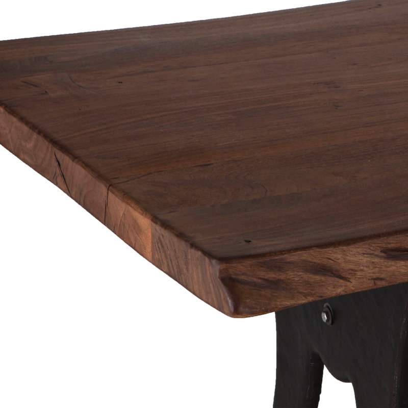 Organic Forge Solid Wood Dining Table, Natural Walnut, 36" H x 72" L x 36" W