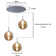 Height-Adjustable 3-Light Pendant Light