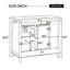 Meuble-lavabo autoportant de 91 cm (36 po) avec lavabo, portes doubles, 4 tiroirs, aspect bois naturel