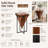 Dennyn Modern Handcrafted Solid Wood End Table with Metal Base-1863729425