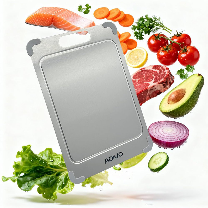 Adivo Titanium Cutting Board, Large, 15.35" x 11.02"