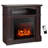 Justussr 32'' W Brown Electric Fireplace with 4650 BTU