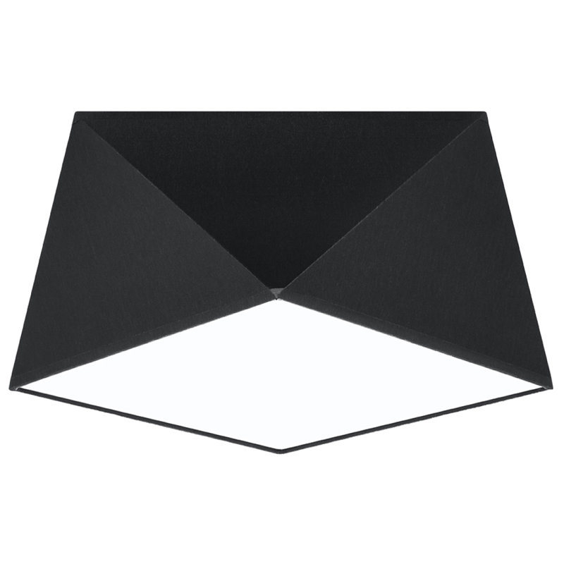 Carden Flush Mount, Black, 15cm H x 30cm W x 30cm D