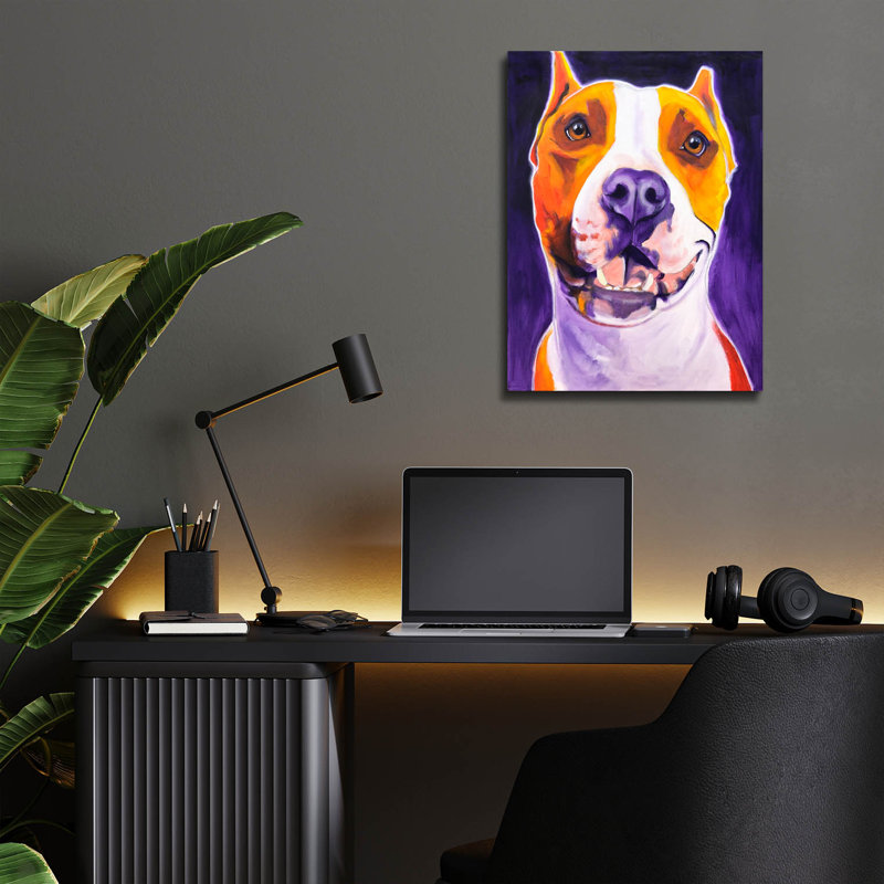 «Pit Bull - Rexy» par Dawg Painter, H 16 po x l 12 po