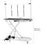 Table de toilettage électrique pour chien de 48 po, table de toilettage hydraulique à hauteur réglable (9,4 po à 39,4 po) avec contrôle au pied, X-Lift, plateau de table antidérapant