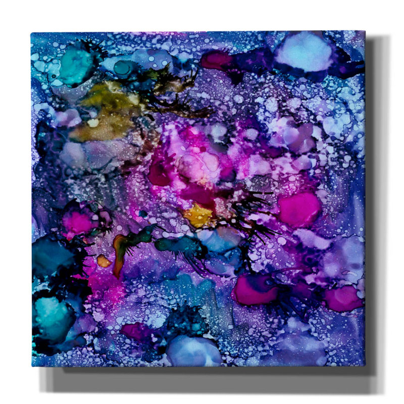 «Purple Outburst II» par Regina Moore, H 12 po x l 12 po x P 0,75 po
