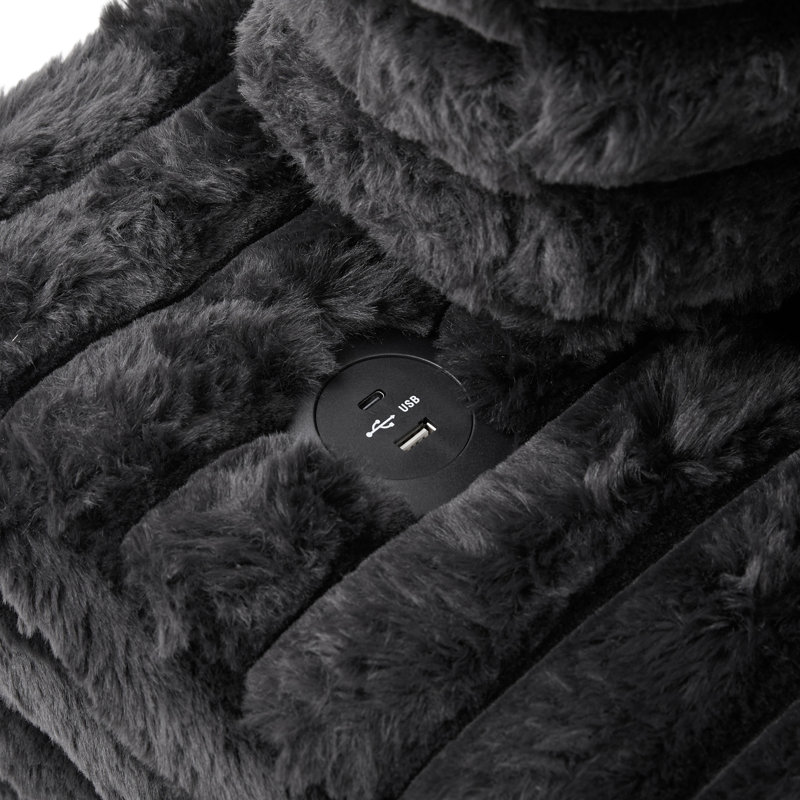 Très grand canapé double méridienne 83,5 po Cloud Couch, Noir