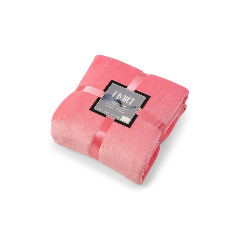 Couverture polaire, Simple, Rose