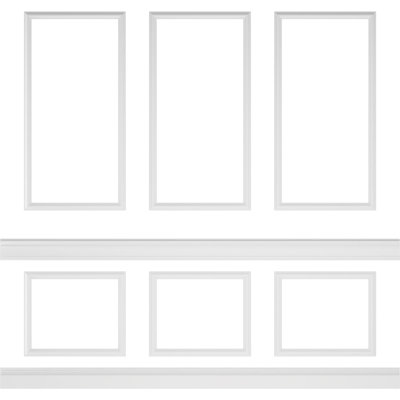 96'' H x 94.5'' W x 0.5'' D Urethane Wainscot Panelling