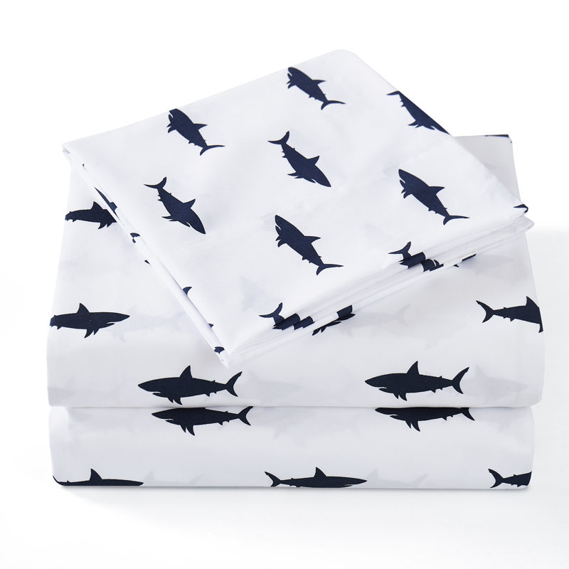 Draps en microfibre classiques pour enfants, Simple extra long, Requins