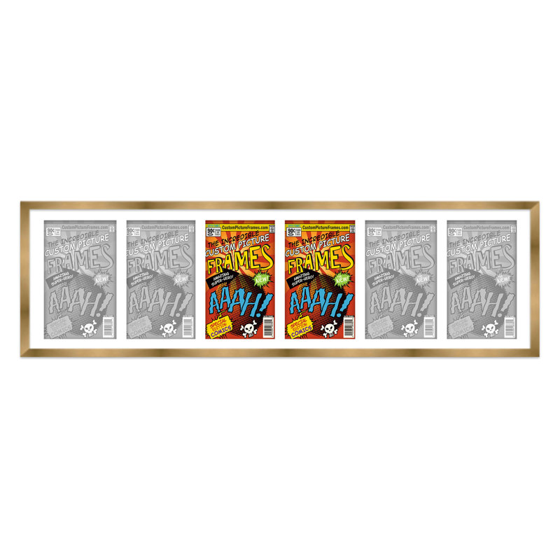 Cadre photo Evalynn, Blanc / or, 7,125 po x 10,5 po