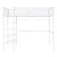 Lit mezzanine blanc avec 4 tablettes et espace de rangement supplémentaire-896877180-896877177