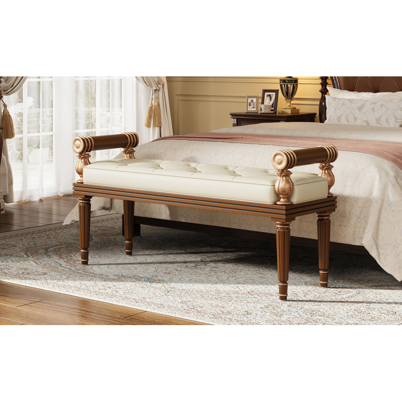 Banc rembourré Valmont, Beige