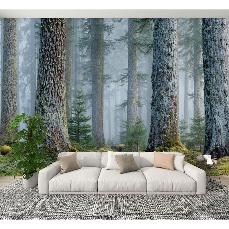 Papier peint adhésif pelucheux Forest Grove, L 144 po x l 100 po