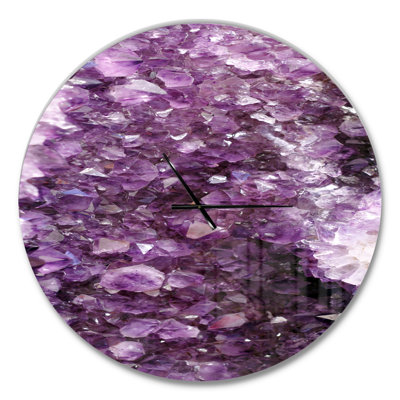 Purple Precious Stones - Modern wall clock