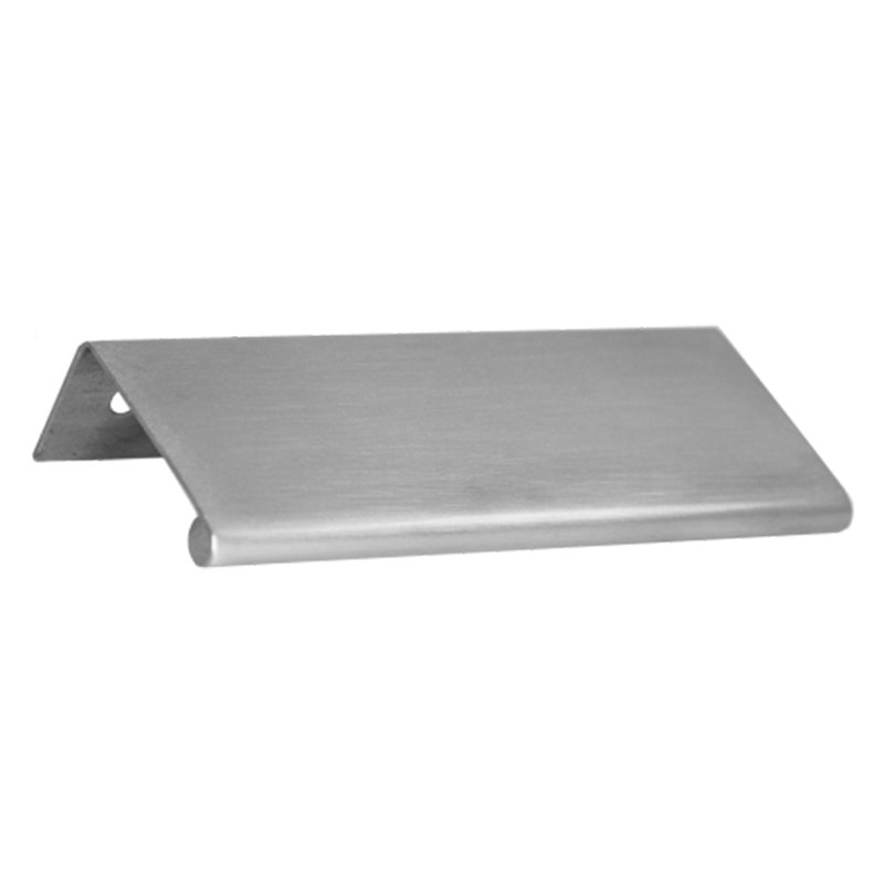 Modern Cabinet Finger Edge Pull, Satin Stainless Steel, 3 3/20"
