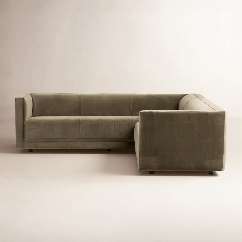 Phillip Sectional, Nomad Snow Crypton Performance Chenille, Right Hand Facing
