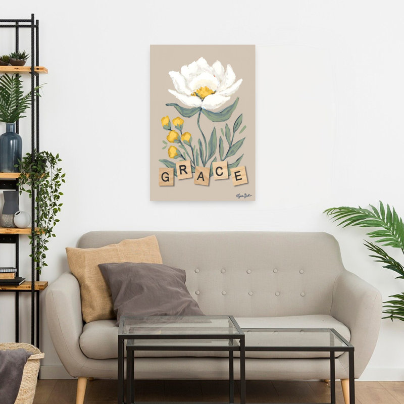 Happy Flower Grace, fleur printanière contemporaine, 24" H x 16" W
