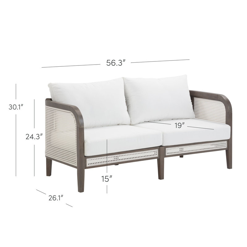 Causeuse d'extérieur Bohemian, Coussin blanc / structure graphite