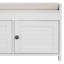 Banc de rangement avec 3 portes en forme de volet, banc à chaussures avec coussin amovible et espace de rangement caché-2018933107