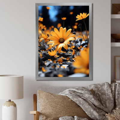 Yellow Wildflowers Symphony, reproduction d'art sur toile