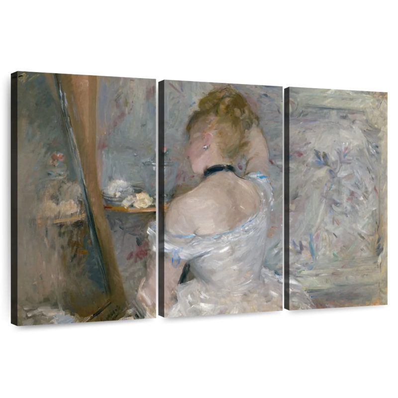 Femme Leisha à sa toilette, H 36 po x l 57 po