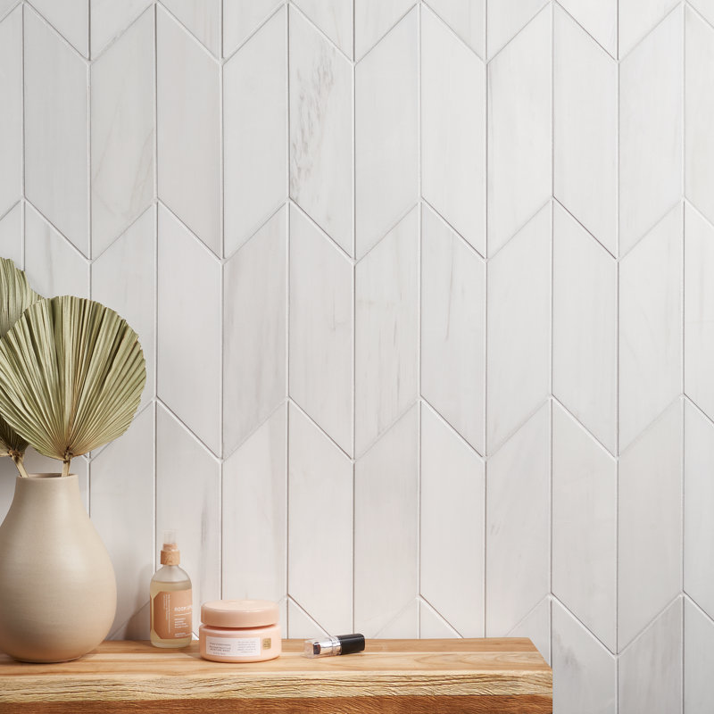 Bianco Dolomite 3 In. X 12 In. Honed Marble Floor And Wall Tile (4.94 Sq. Ft. / Case)