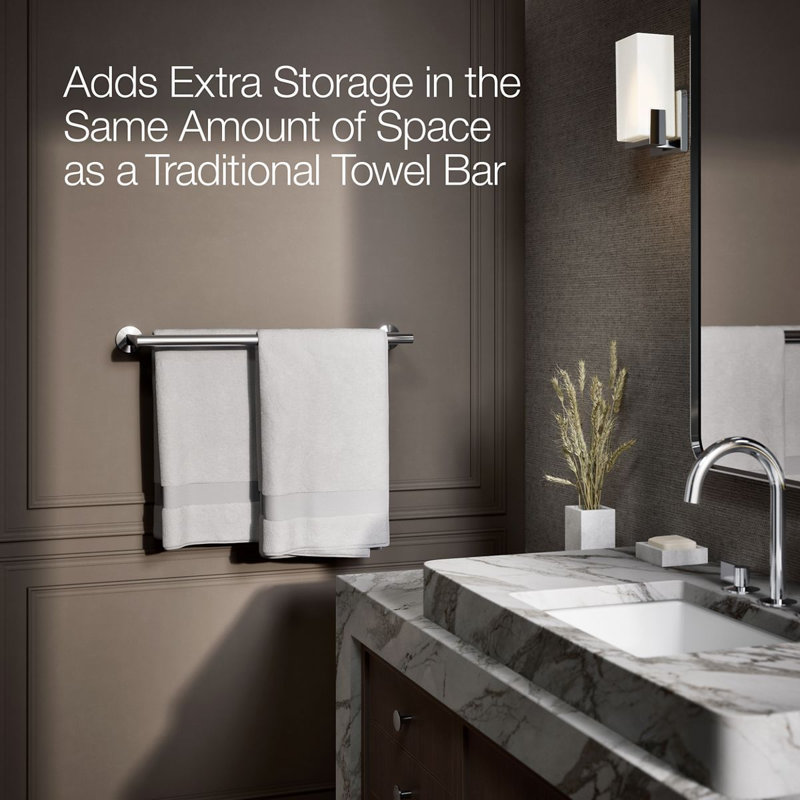 Components™ Double Towel Bar, Polished Chrome