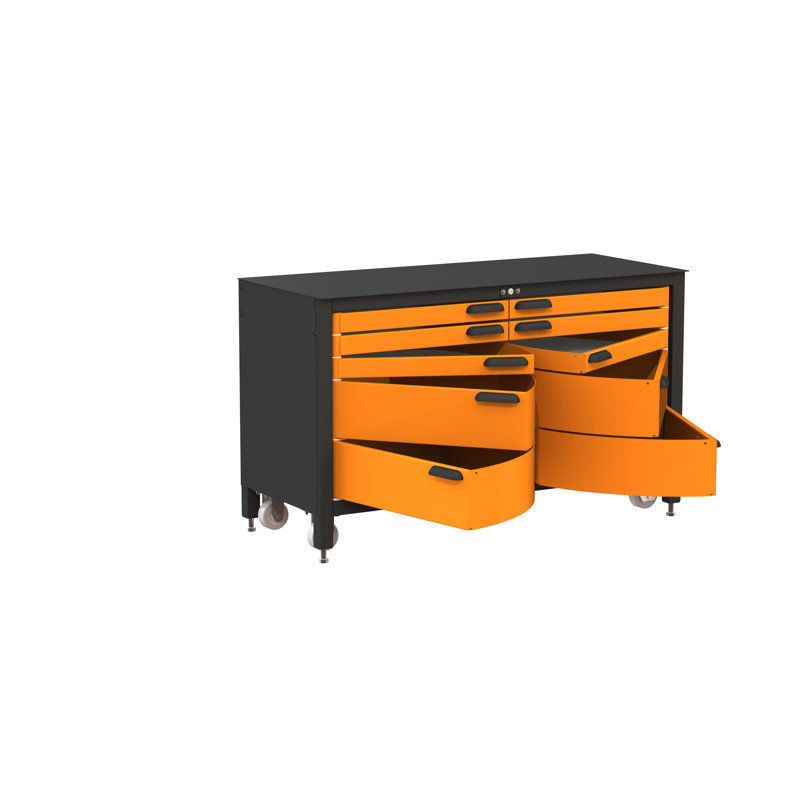 Établi à hauteur ajustable de 24 po de largeur, Jaune