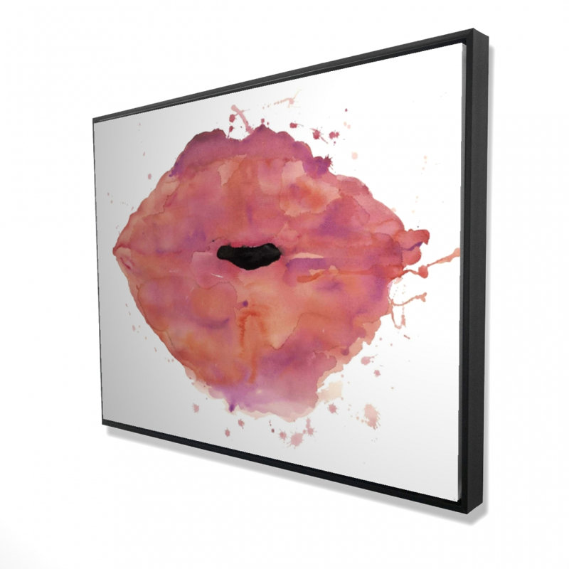 Reproduction de rouge à lèvres aquarelle sur toile