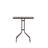 Amlie 23.5" Square Glass Metal Table with 2 Metal Aluminum Slat Stack Chairs-1682800890