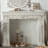 51.18"Antique-Style Whitewashed Fireplace Mantel