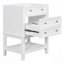 Meuble-lavabo 24 po sans lavabo, base seulement, structure en bois massif, armoire de rangement avec tiroir et tablette ouverte, blanc
