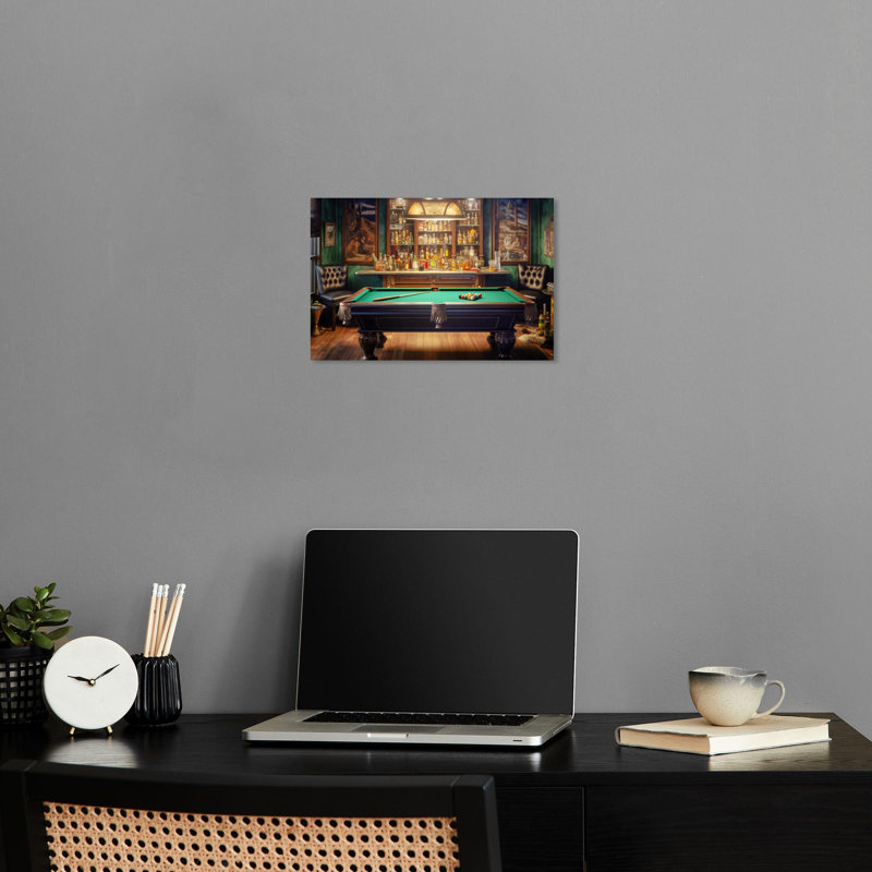 «The Pool Den», impressions sur toile par Notoriart, Toile tendue, H 10 po x l 15 po
